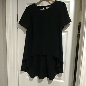 Black high low blouse size M